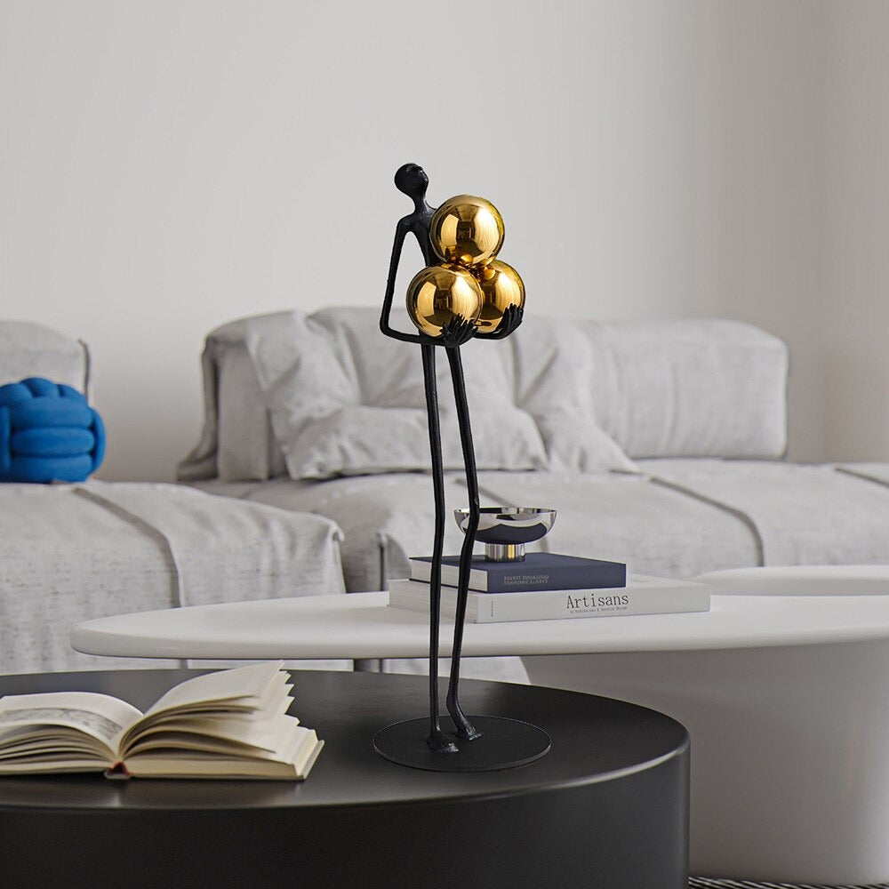 Gilded Orb Sculpture