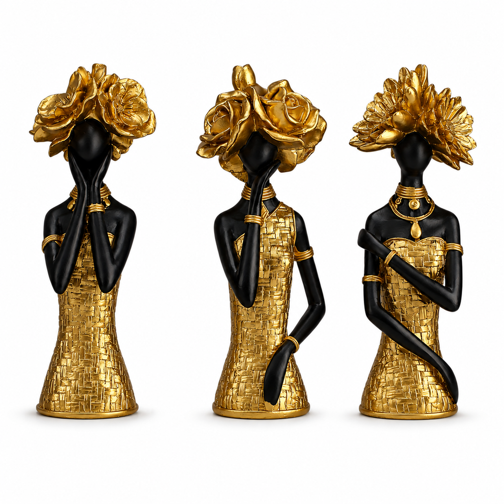 Golden Muse Expression Sculpture