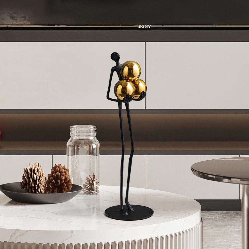 Gilded Orb Sculpture