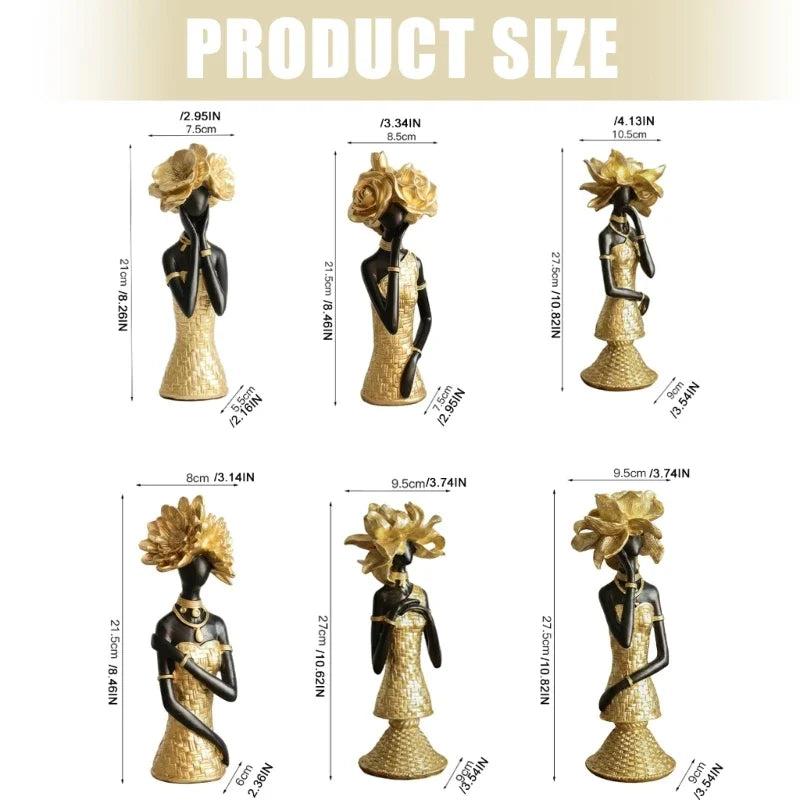 Golden Muse Expression Sculpture