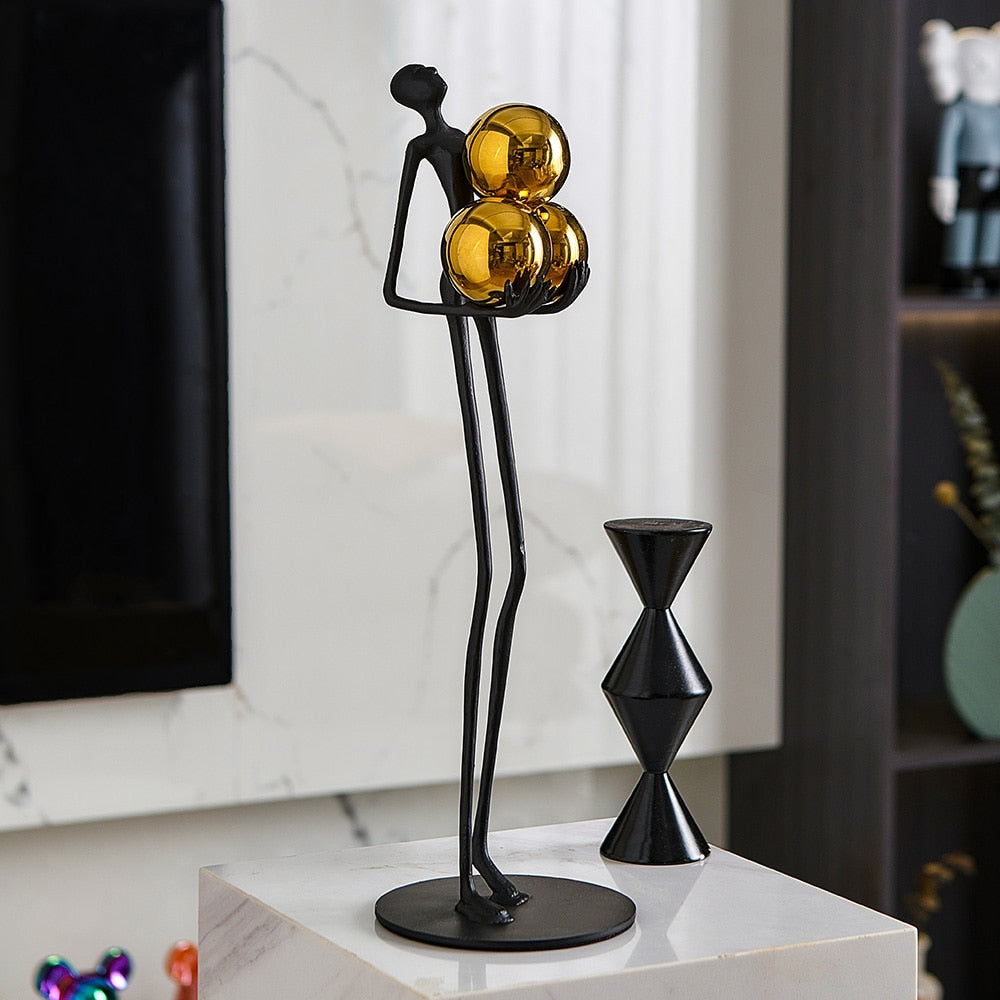 Gilded Orb Sculpture