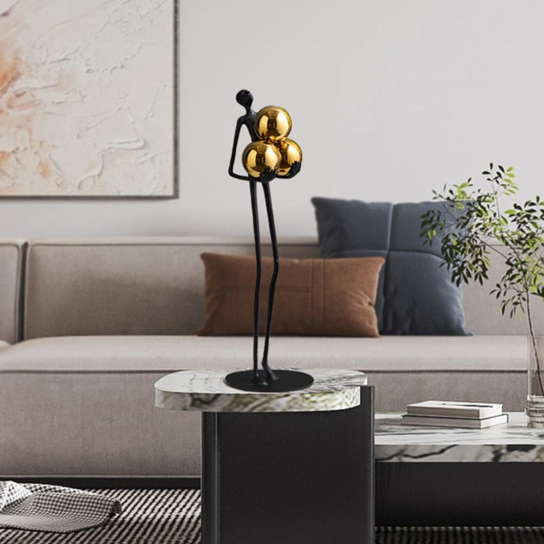 Gilded Orb Sculpture