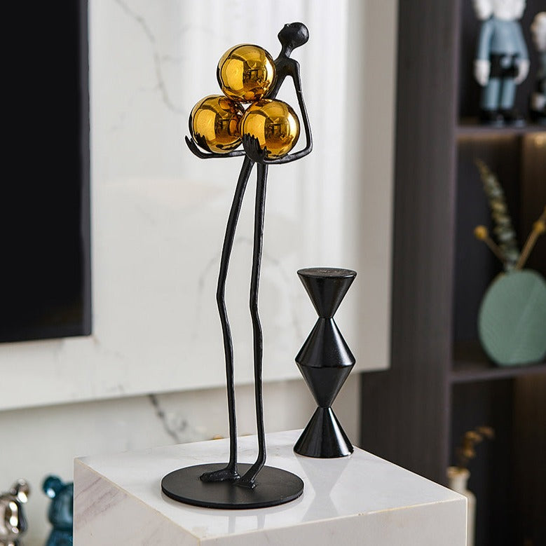 Gilded Orb Sculpture