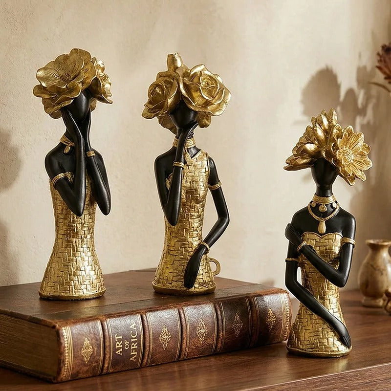 Golden Muse Expression Sculpture